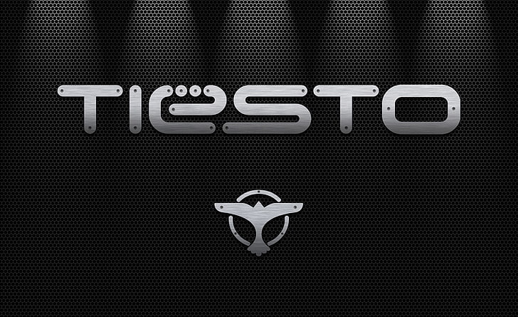 Tiësto logo on a dark textured background